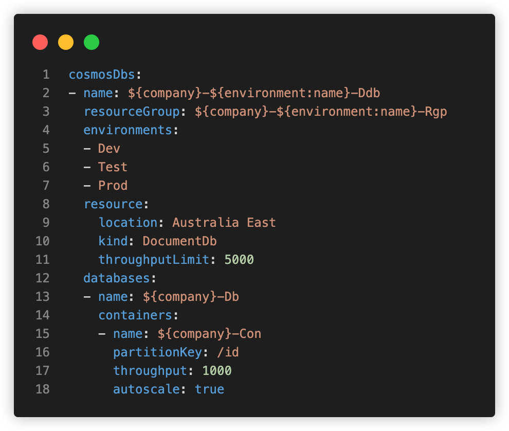 Consistency Azure configuration