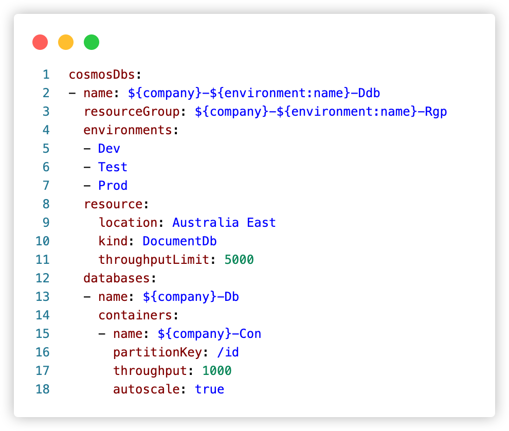 Consistency Azure configuration